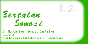 bertalan somosi business card